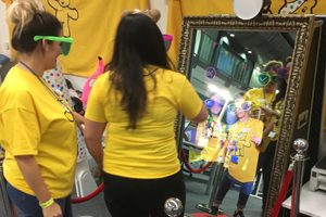 The magic mirror at a Children in Need charity event for Severn Trent  Water in Nottingham