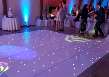 LED dance floor hired at a wedding in Nottingham