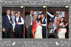 guests enjoying the Magic Mirror Photo Booth at a Wedding in Derby