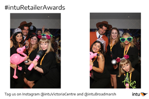 Guests at Intu Corporate Event enjoying the Magic Mirror Photo Booth in Nottingham
