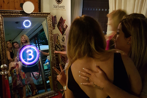 guests at a private party in Derby enjoying the Star Eventz Magic Mirror