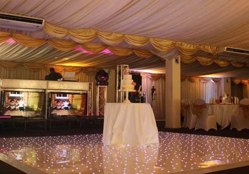 Starlit LED Dance Floor hire at wedding Nottingham