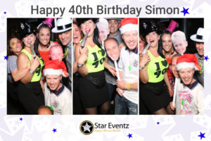 The Adult guests enjoying the Star Eventz Mirror Booth at Simon's 40th Party in Sheffield